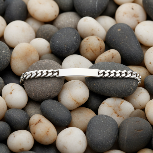 Sterling Silver Identity Bracelet Mens Gents Heavy Solid Hallmarked