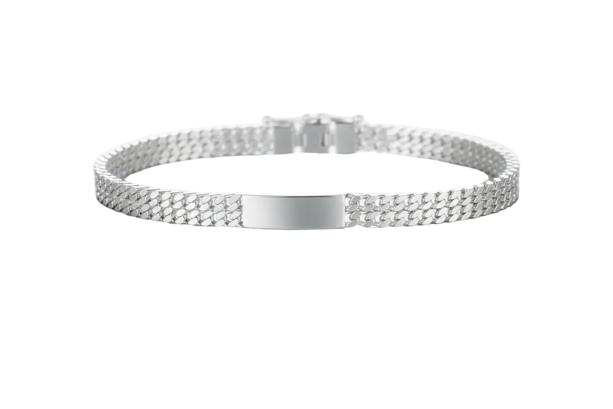 Sterling Silver Identity Bracelet Solid Gents Mens Very Heavy Hallmarked British
