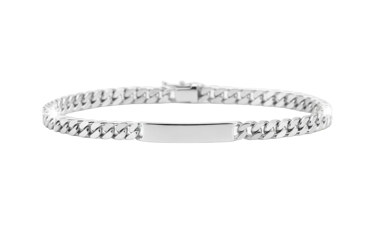 Sterling Silver Identity Bracelet Mens Gents Heavy Solid Hallmarked