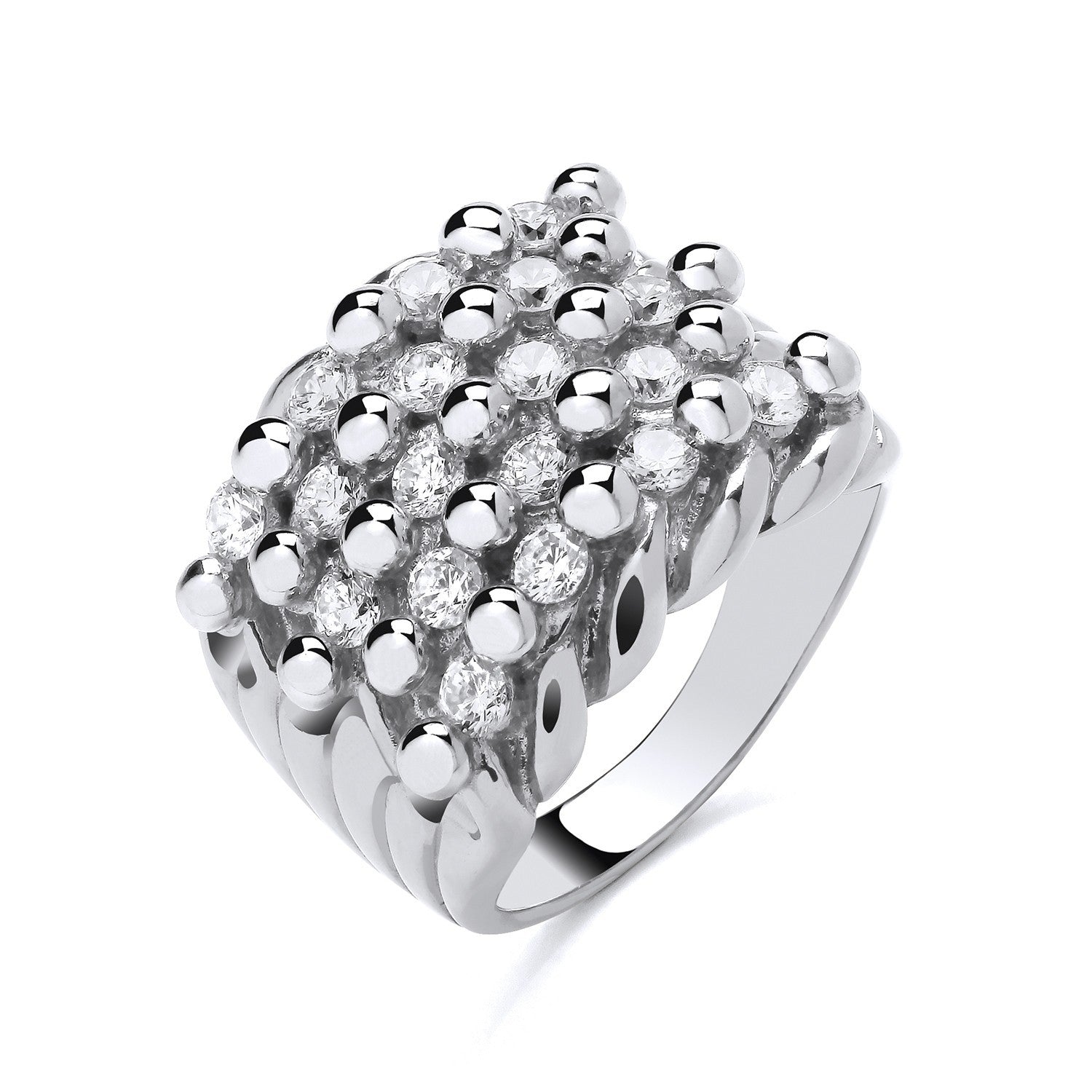 Stylish Mens Gemstone Keeper Ring with a unique design and sparkling gemstones