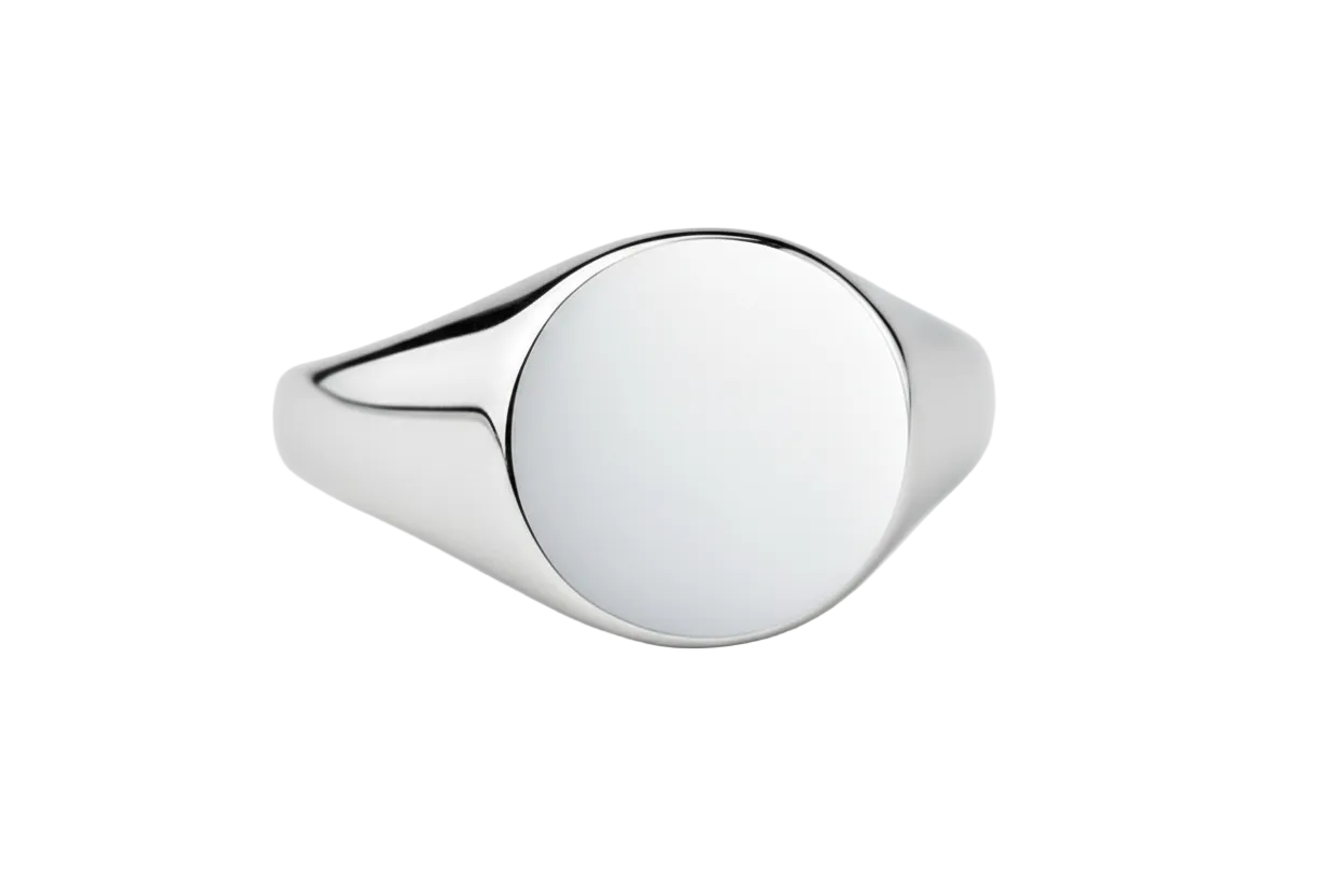 Mens Silver Signet Ring Classic Design