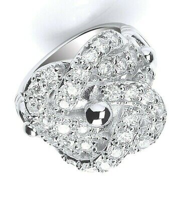 Elegant Mens Sterling Silver Knot Ring adorned with sparkling cubic zirconia for a timeless look