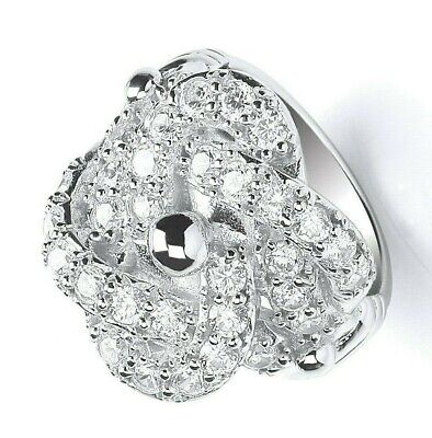 Mens Sterling Silver Knot Ring featuring intricate design with sparkling details for a sophisticated look