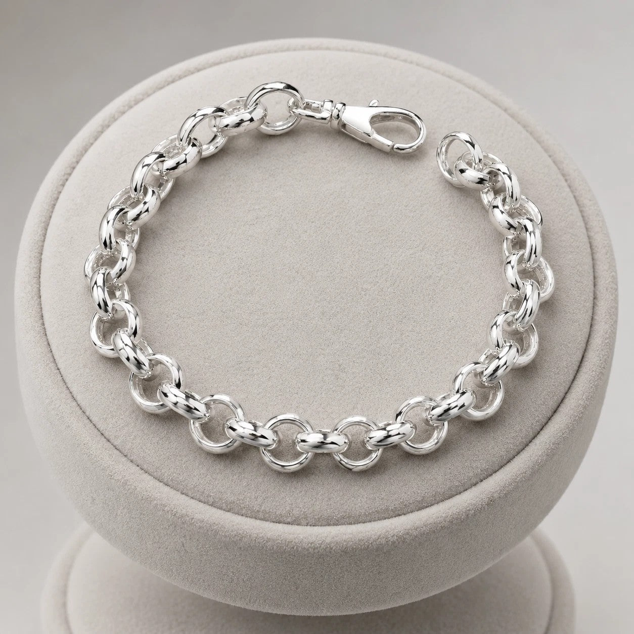 Mens Belcher Bracelet Solid Silver 8" Length British Made Hallmarked