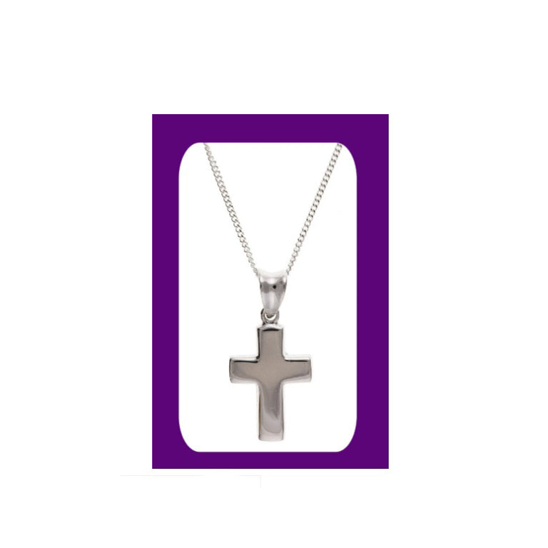Silver Plain Cross Pendant on a delicate chain for elegant and everyday wear