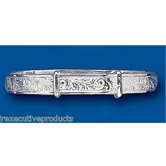 Solid Silver Child's Bangle Age 3 - 7 Years Adjustable