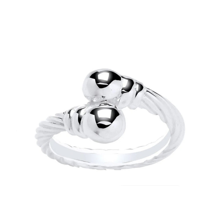 Torque Ring Twisted Solid Sterling Silver Ladies
