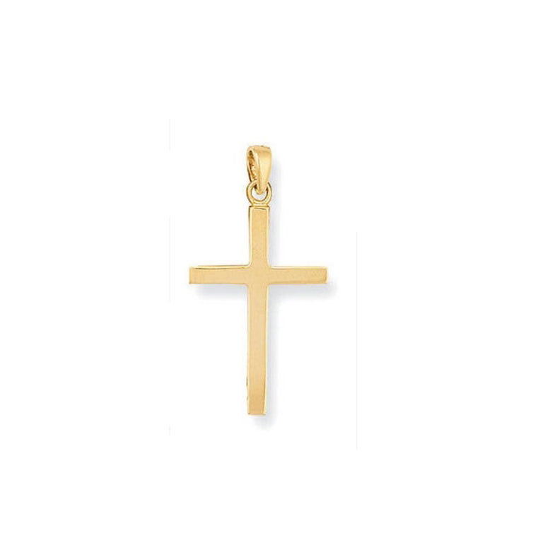Gold Cross Pendant Solid Yellow Gold Cross