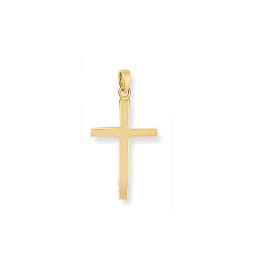 Gold Cross Pendant Solid Yellow Gold Cross