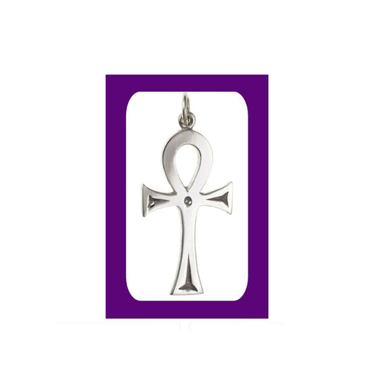 Sterling Silve Large Ankh Cross Pendant 925 Hallmark 30 x 17mm