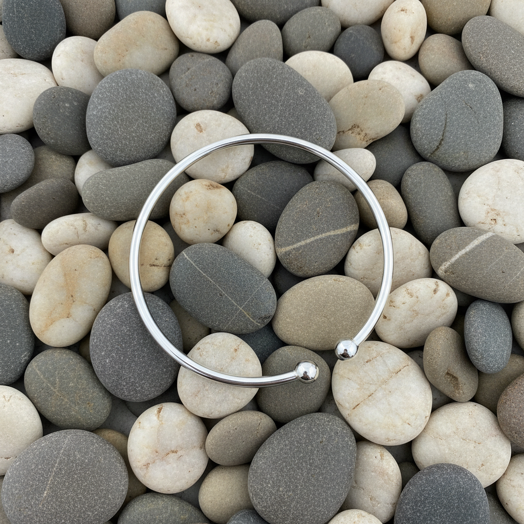 Sterling Silver Mens Torque Bangle Gents Solid Bracelet Hallmarked