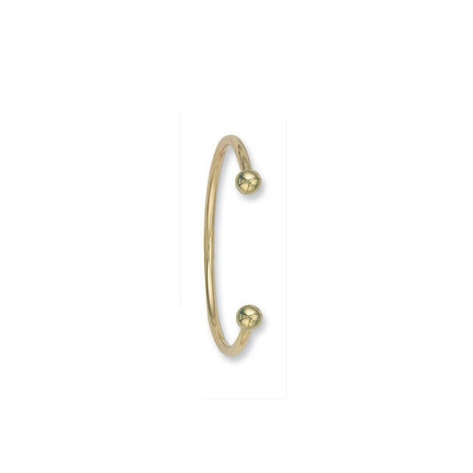 Torque Bangle Solid Gold Ladies 4mm Yellow Gold Cuff Bracelet
