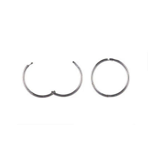 White Gold Sleeper Hoop Earrings Hoops 11mm Hinged