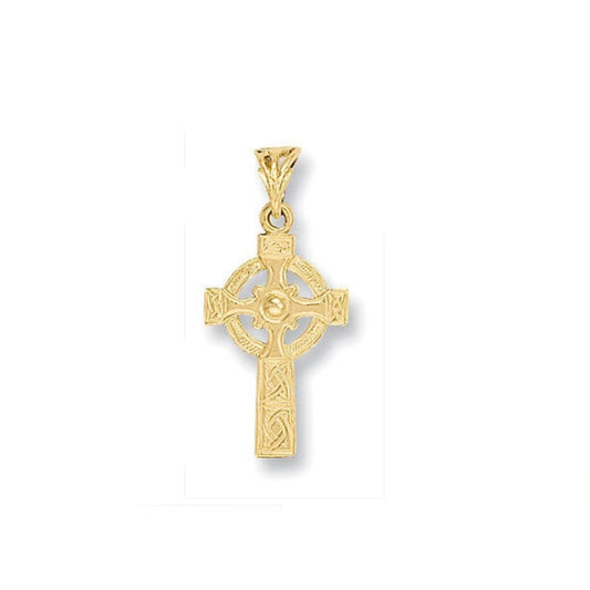 Gold Cross Pendant Celtic Cross Yellow Gold Celtic Cross Necklace